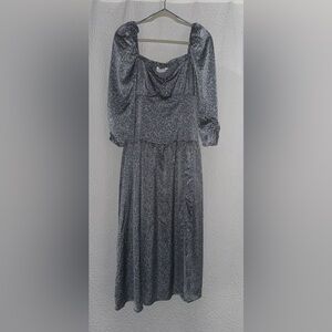 ASTR Elegant Blue Floral Women's Dress